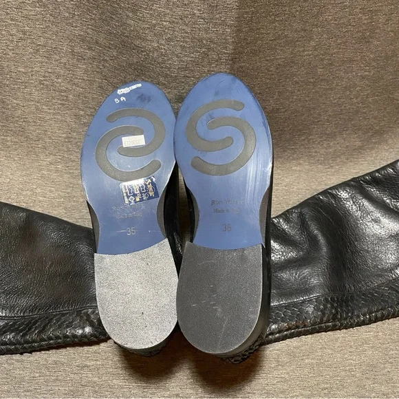 RON WHITE Italian leather over-the-knee boot 🇮🇹 - Picture 7 of 8